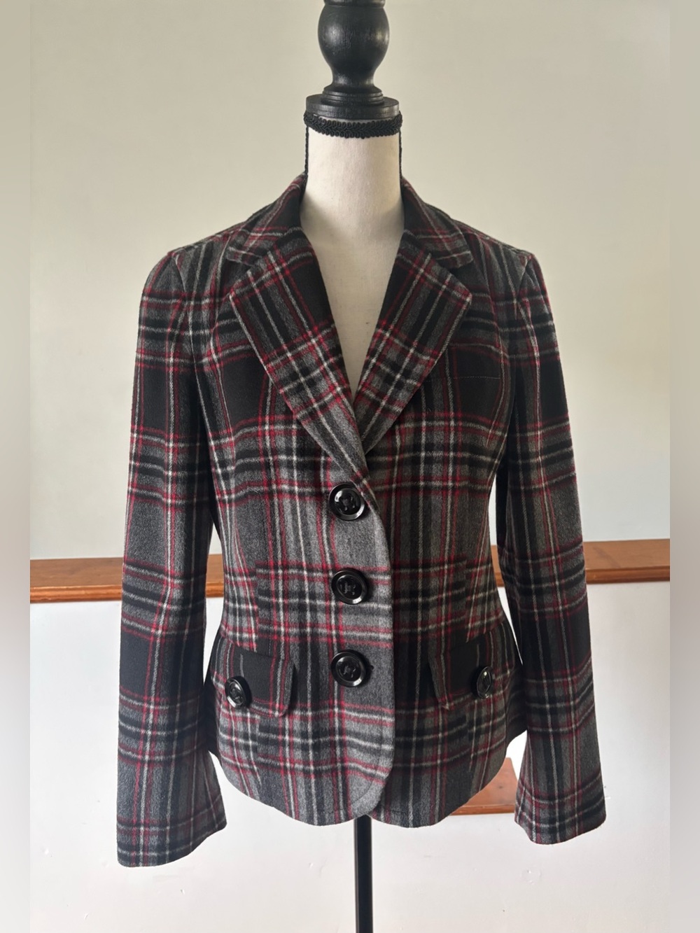 Talbots Wool Plaid Blazer